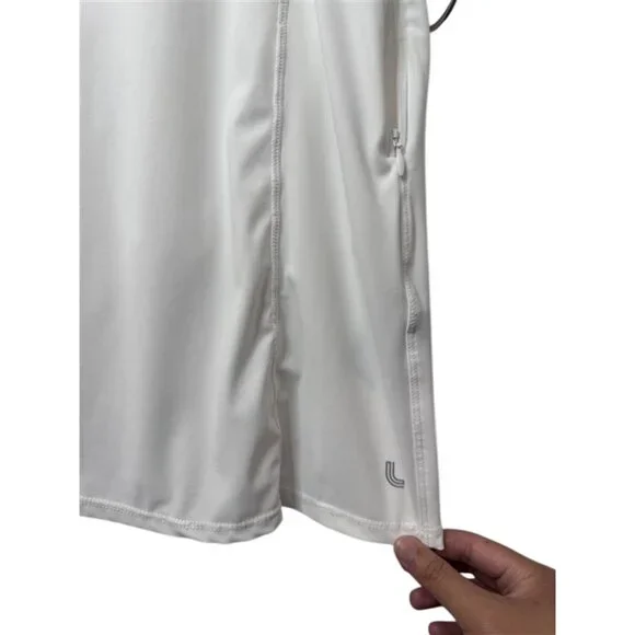 Lole white mini dress with inner shorts size L - Picture 3 of 11